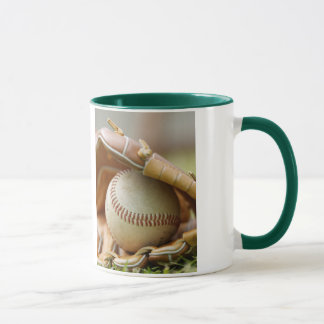 Baseballhandske och boll mugg