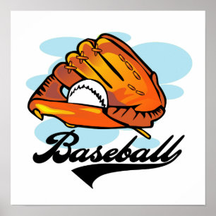 BaseballhandskeT-tröja och gåvor Poster