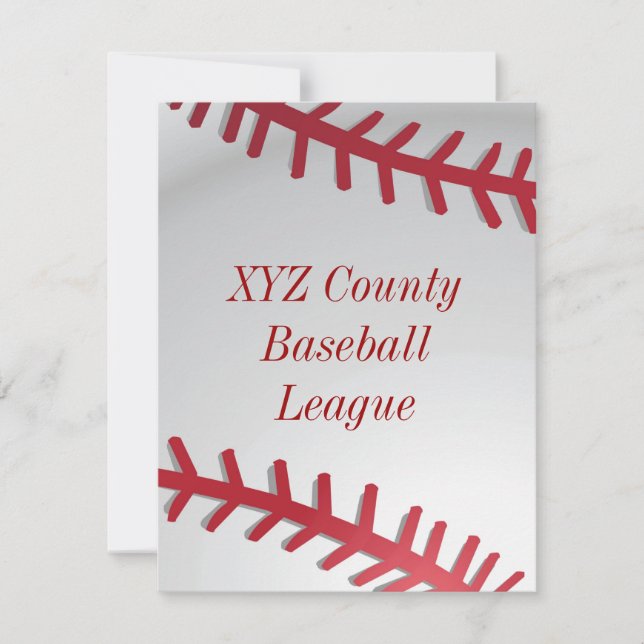 Baseballinbjudan Inbjudningar (Framsida)