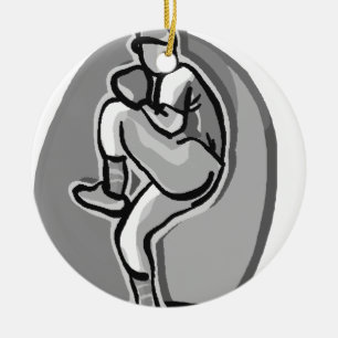 Baseballkanna Julgransprydnad Keramik