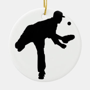 BaseballkannaSilhouette Julgransprydnad Keramik