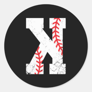 Baseballkannautslagning K Runt Klistermärke