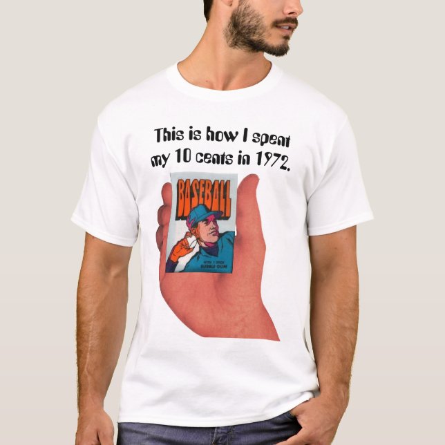 Baseballkort som jag köpte (1972) tee shirt (Framsida)