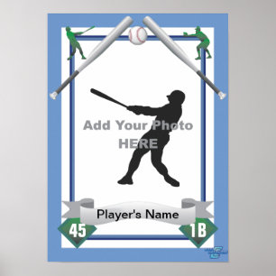 Baseballkortstil Poster