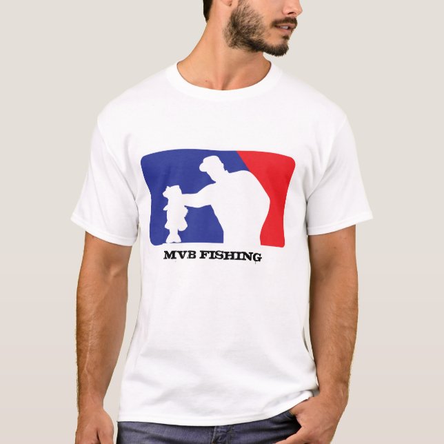 Baseballlogotyp för bas- fiske t-shirt (Framsida)