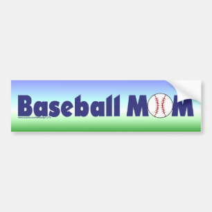 Baseballmamma Bildekal