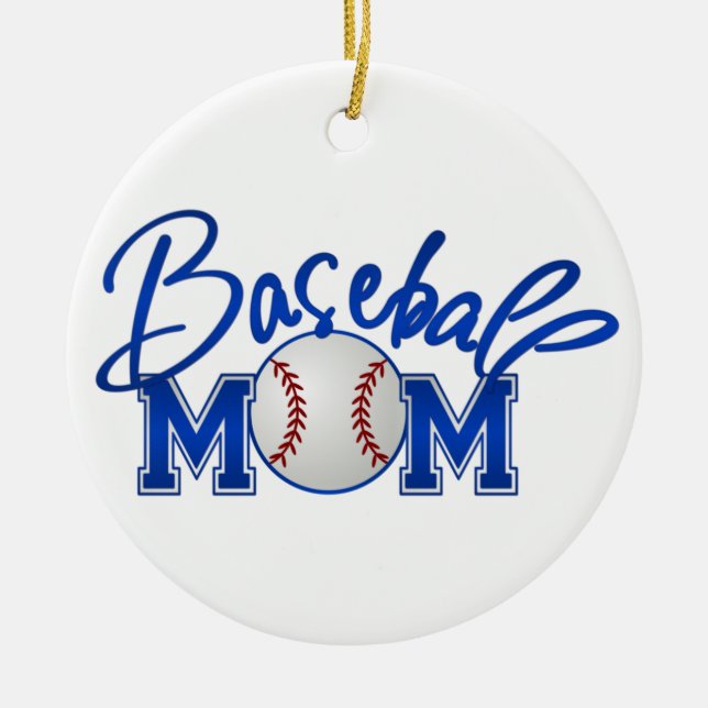 Baseballmamma Julgransprydnad Keramik (Framsidan)