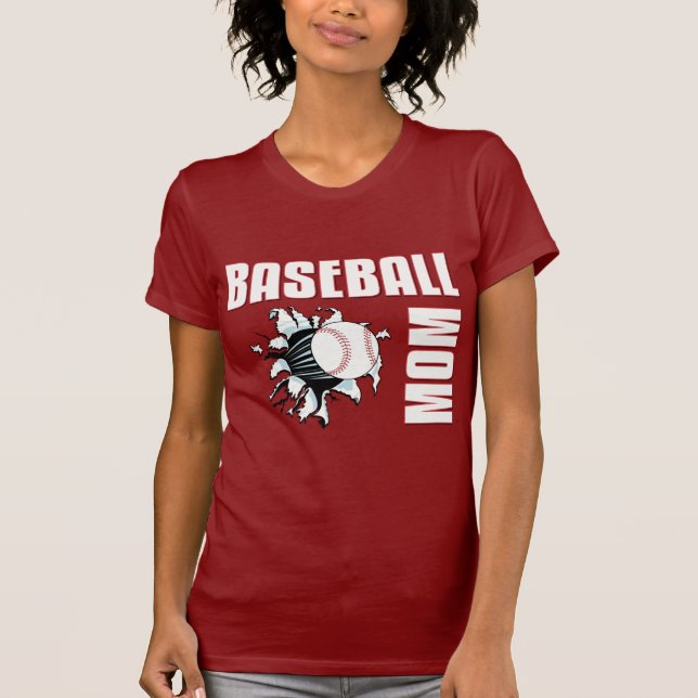 Baseballmamma Tee Shirt (Framsida)