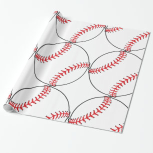 Baseballmönster som slår in papper presentpapper
