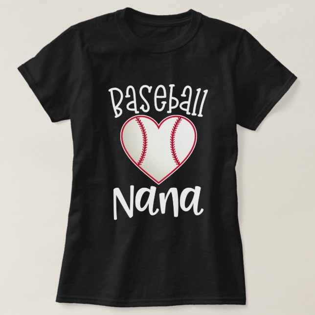 BaseballNana kvinna gåva för basketmatch för T Shirt (Design framsida)