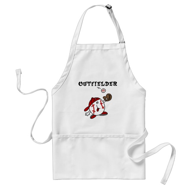BaseballOutfielderTshirts och gåvor Förkläde (Framsidan)