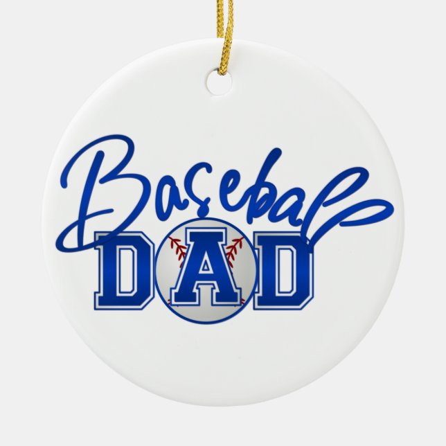 Baseballpappa Julgransprydnad Keramik (Framsidan)