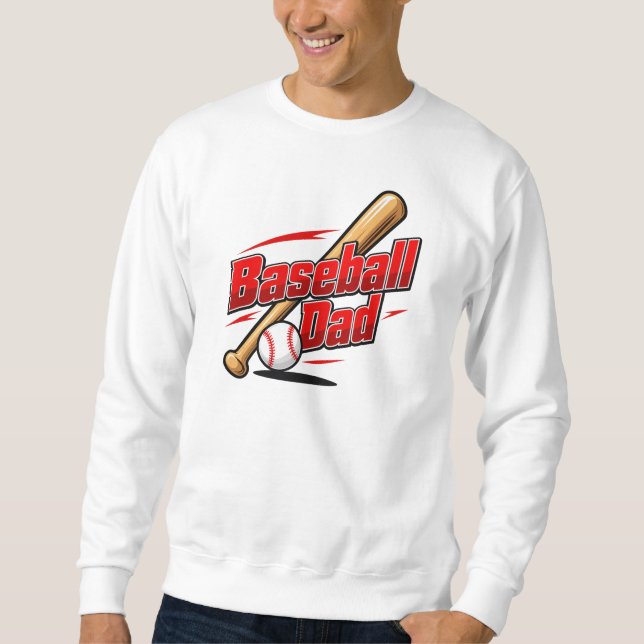baseballpappa  lång ärmad tröja (Framsida)