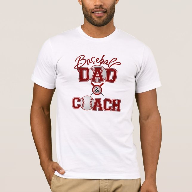 BaseballPAPPA och LAGLEDARE Tee Shirt (Framsida)