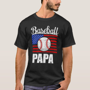 Baseballpappamanar dag för lek för morfar för t shirt