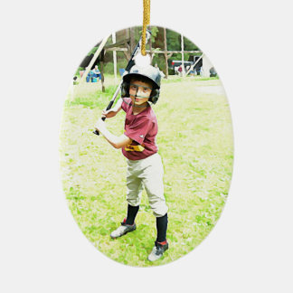 Baseballpojke Julgransprydnad Keramik