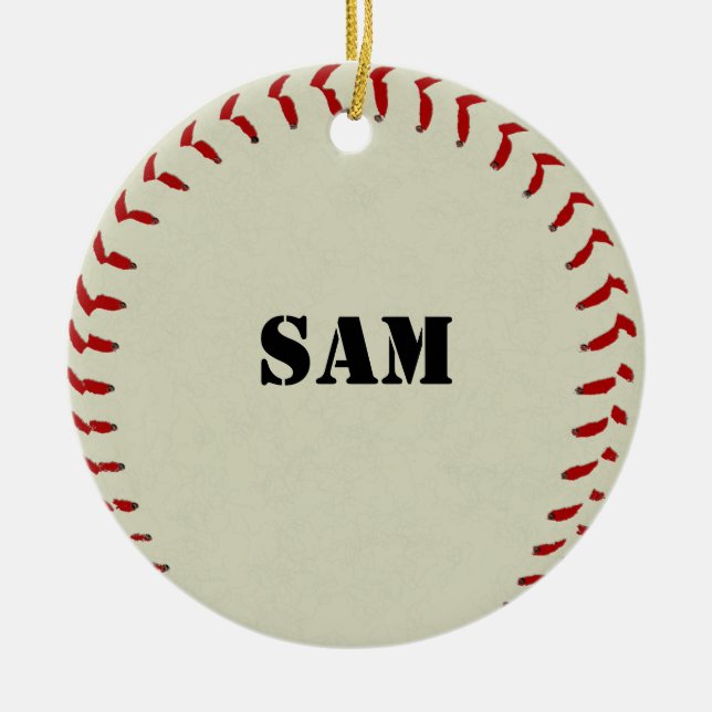Baseballprydnad Julgransprydnad Keramik (Framsidan)