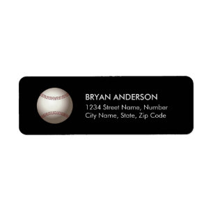 Baseballreturadressetikett Returadress Etikett