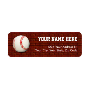 Baseballreturetiketter Returadress Etikett
