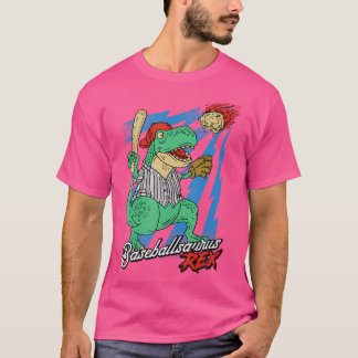 Baseballsaurus T-Rex Dinosaur Baseball Player Dino T Shirt