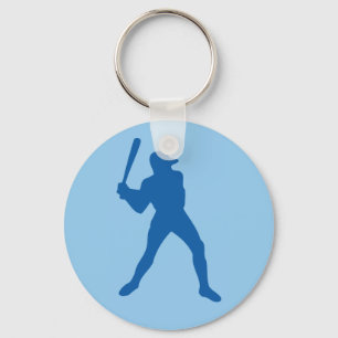 baseballsilhouette nyckelring