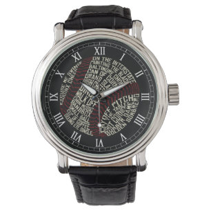 BaseballSlang uttrycker Calligram Armbandsur