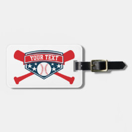 Baseballsoftballemblemen personifierar bagagebricka