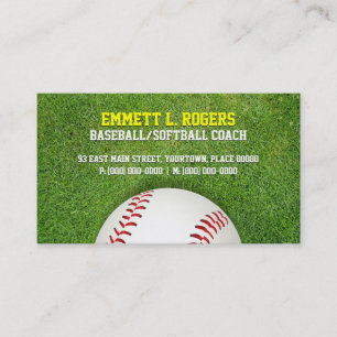 Baseballsoftballlagledare Visitkort