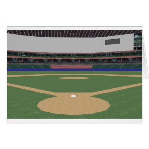 Baseballstadion: 3D modellerar: Hälsningskort