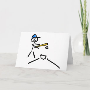Baseballstick figur helgkort