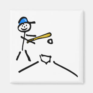 Baseballstick figur magnet