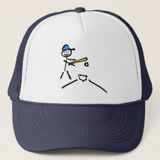 Baseballstick figur truckerkeps