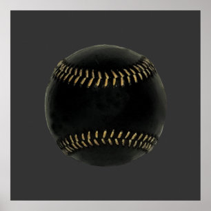 baseballsvart poster