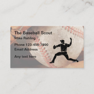 Baseballtalangen spanar visitkort