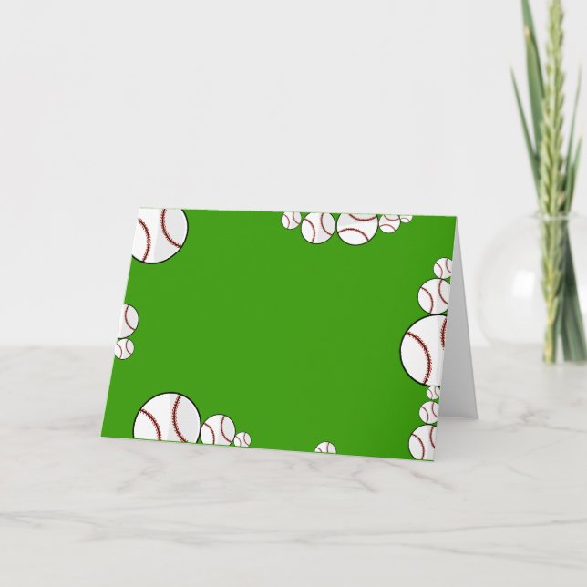 baseballtemat noterar kortet kort (Framsida)