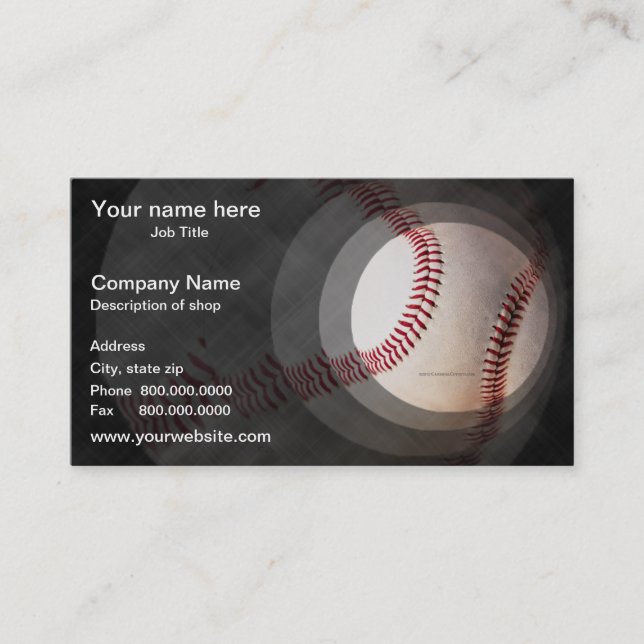 Baseballvisitkort Visitkort (Framsida)