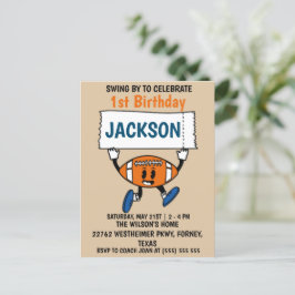 Baseboll 1-års födelsedag Sporttema Vykort