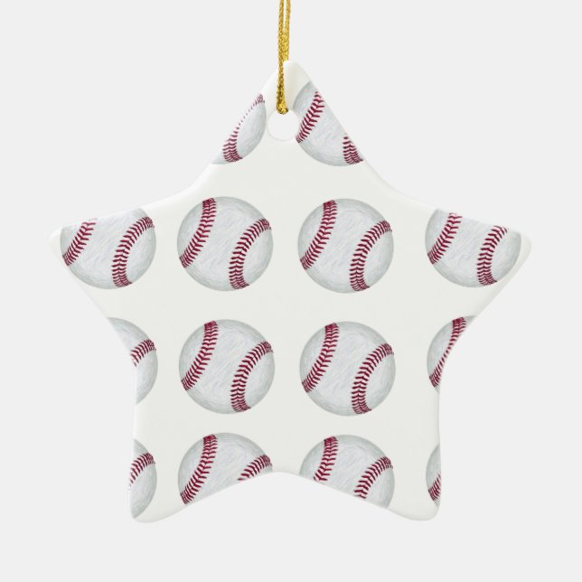Baseboll 2 julgransprydnad keramik (Framsidan)