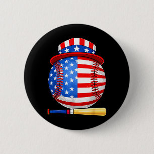 Baseboll 4 juli 250 år av frihet USA Knapp