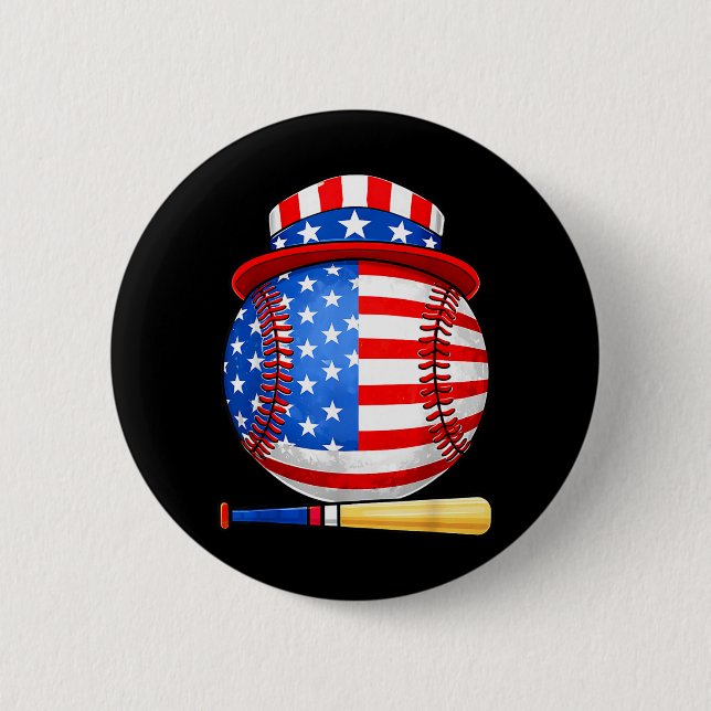 Baseboll 4 juli 250 år av frihet USA Knapp (Framsida)
