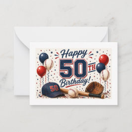Baseboll 50-årsdag  anteckningskort