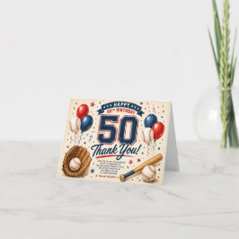Baseboll 50-årsdag Tack  Kort