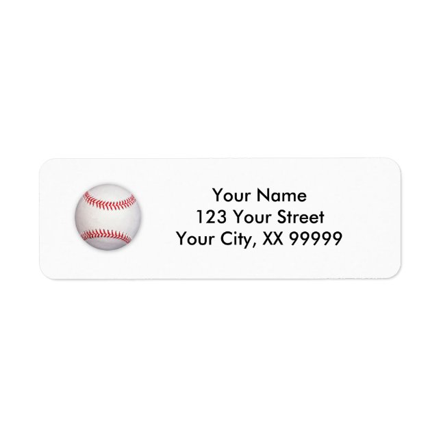 Baseboll adressetiketter returadress etikett (Framsidan)