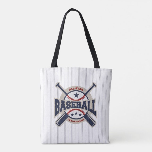 Baseboll All Star Team Sport Födelsedagsfest Tygkasse (Baksida)