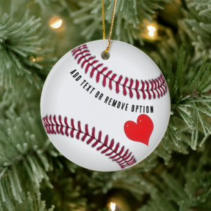 Baseboll Älskar Julen Julgransprydnad Keramik