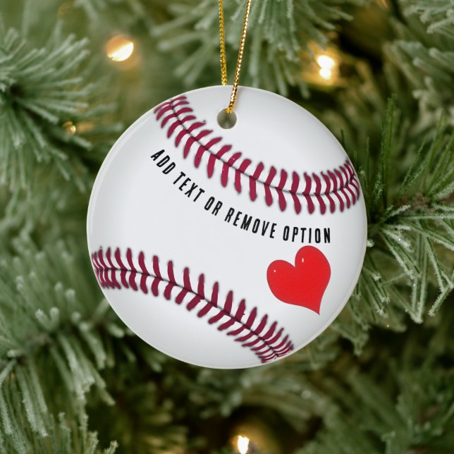 Baseboll Älskar Julen Julgransprydnad Keramik (Träd)