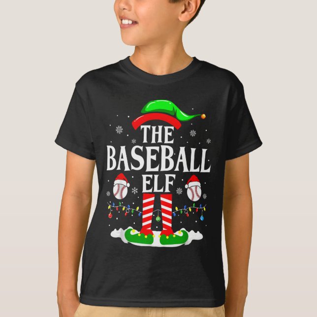 Baseboll-alven Rolig jul Srt-älskare Xmas E T Shirt (Framsida)