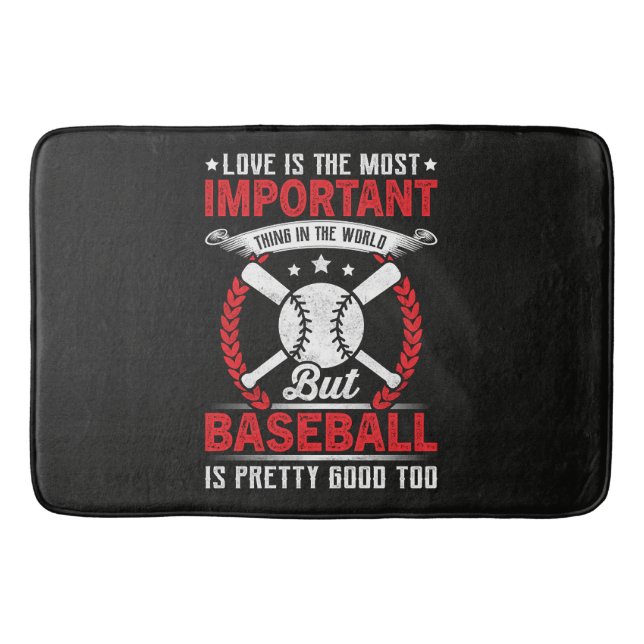 Baseboll är ganska bra badrumsmatta (Framsidan)