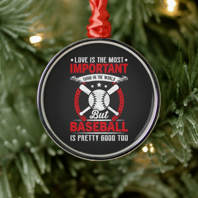 Baseboll är ganska bra julgransprydnad metall (Träd)