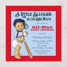 Baseboll Baby Shower Inbjudningar
